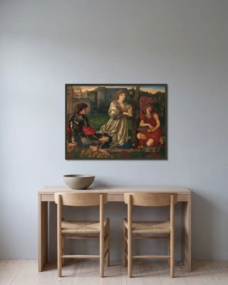 Miłosna pieśń, Sir Edward Coley Burne-Jones w ramie na ścianie