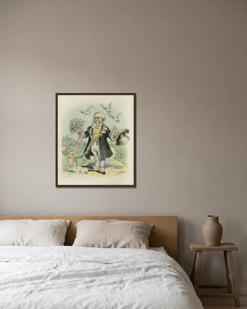 Cupids kandidat av Frederick Burr Opper inramad på en vägg
