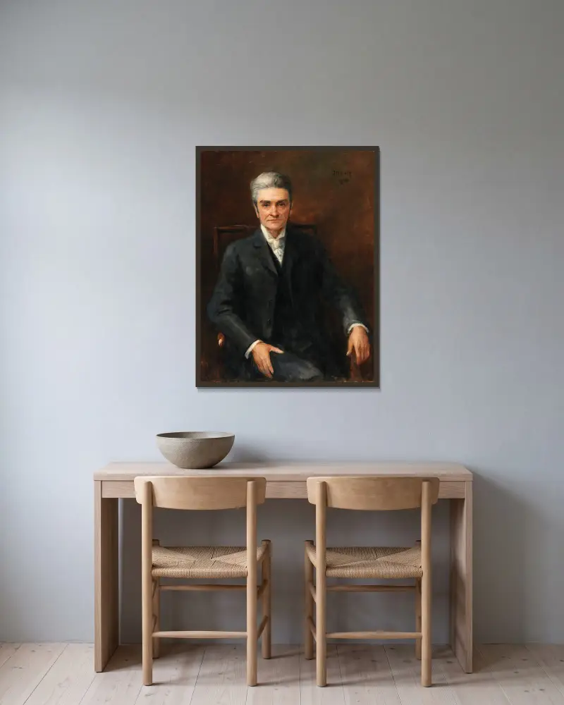 Portrait of Standish James O’Grady (1832-1915), Author av John Butler Yeats inramad på en vägg
