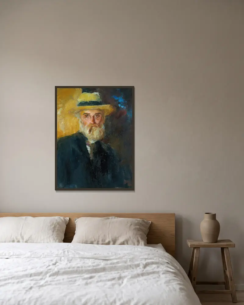 Selbstporträt – Nr. 1 von John Butler Yeats gerahmt an einer Wand