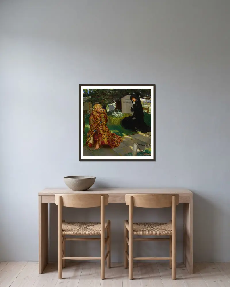 Návnada, Byam Shaw v rámu na stěně