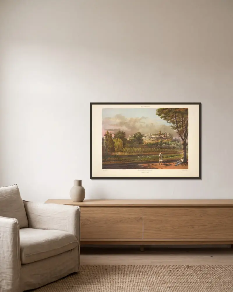 Chapultepec von C. Castro gerahmt an einer Wand