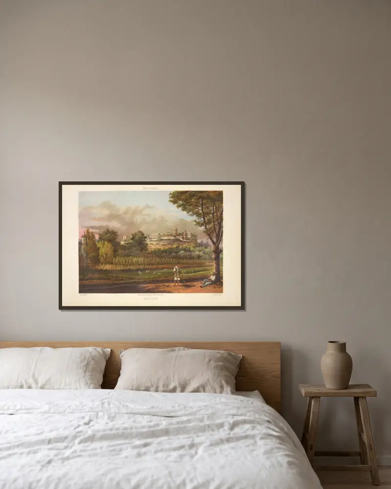 Chapultepec von C. Castro gerahmt an einer Wand