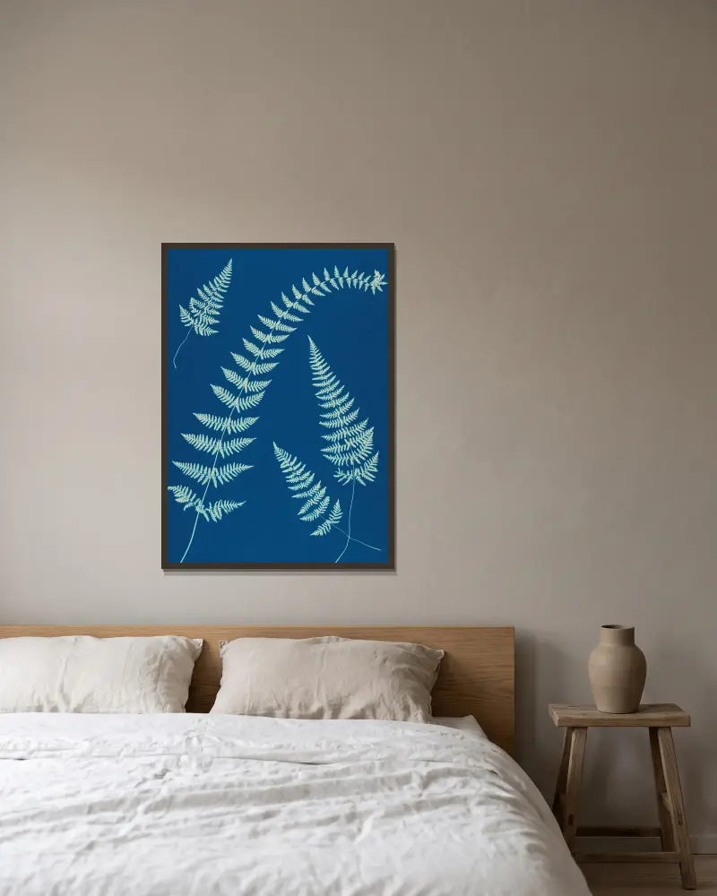 Ferns of Huntington, Long Island Pl.08 av Ella J. C. Hurd inramad på en vägg