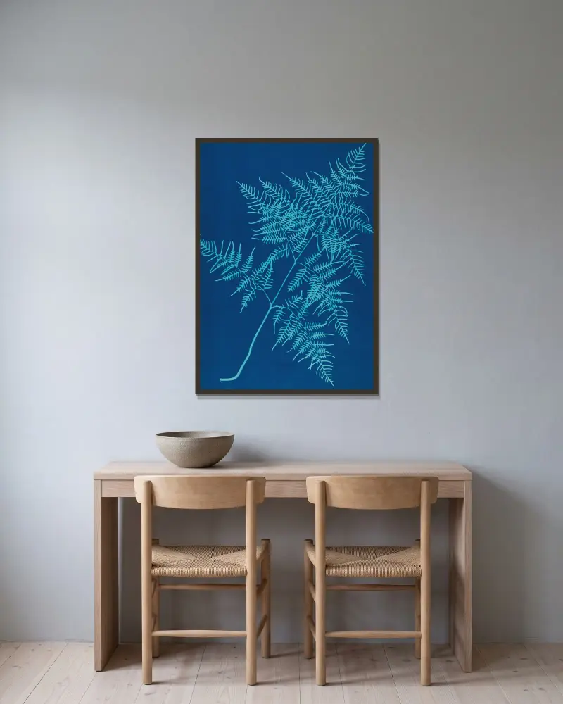 Ferns of Huntington, Long Island Pl.30 av Ella J. C. Hurd inramad på en vägg