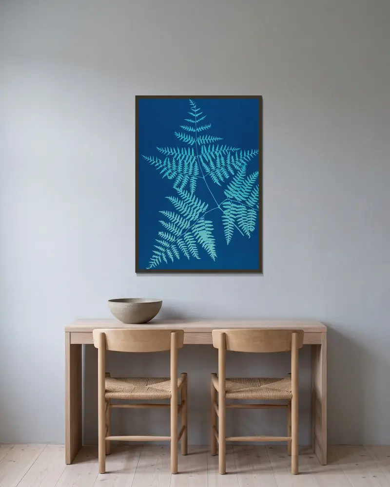 Ferns of Huntington, Long Island Pl.38 av Ella J. C. Hurd inramad på en vägg
