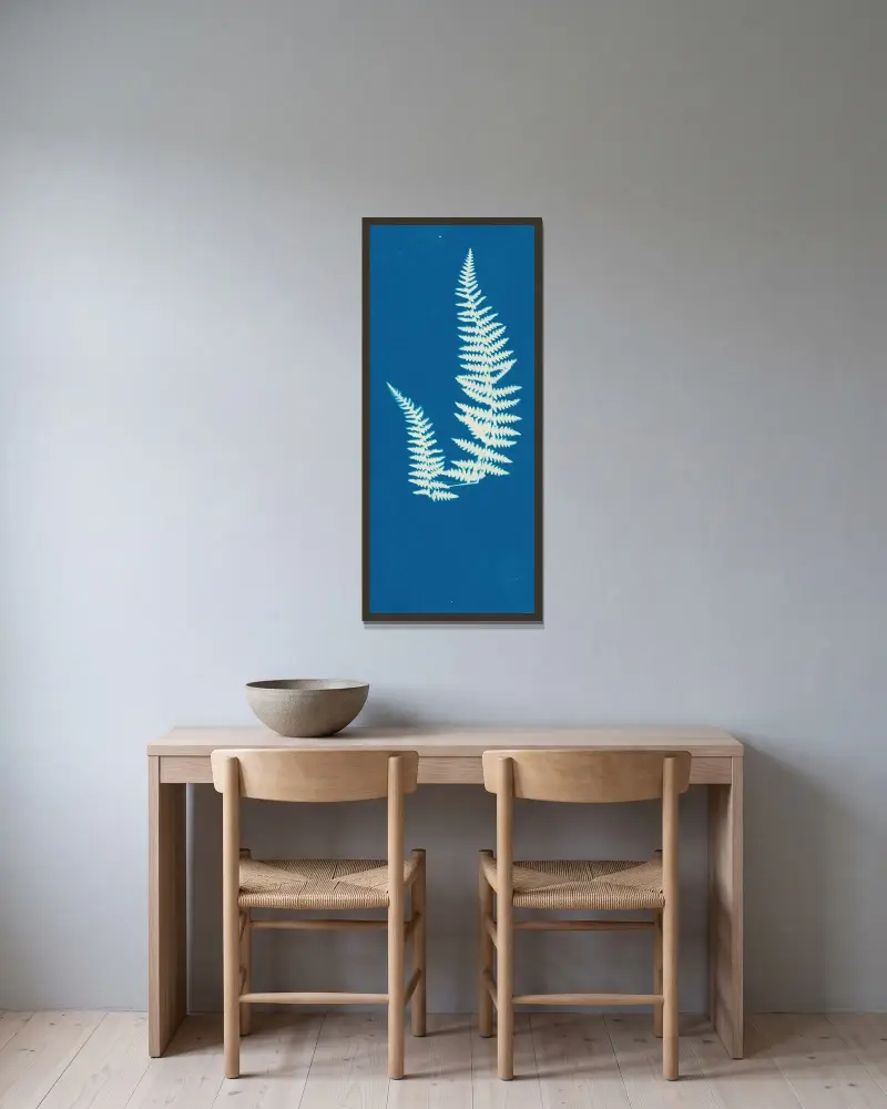 Ferns of Huntington, Long Island Pl.43 av Ella J. C. Hurd inramad på en vägg