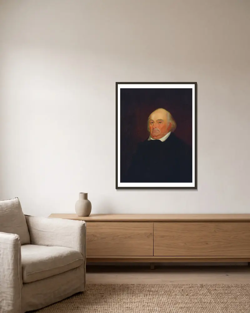 Kapitán William Johnston (1776–1850), George Caleb Bingham v rámu na stěně
