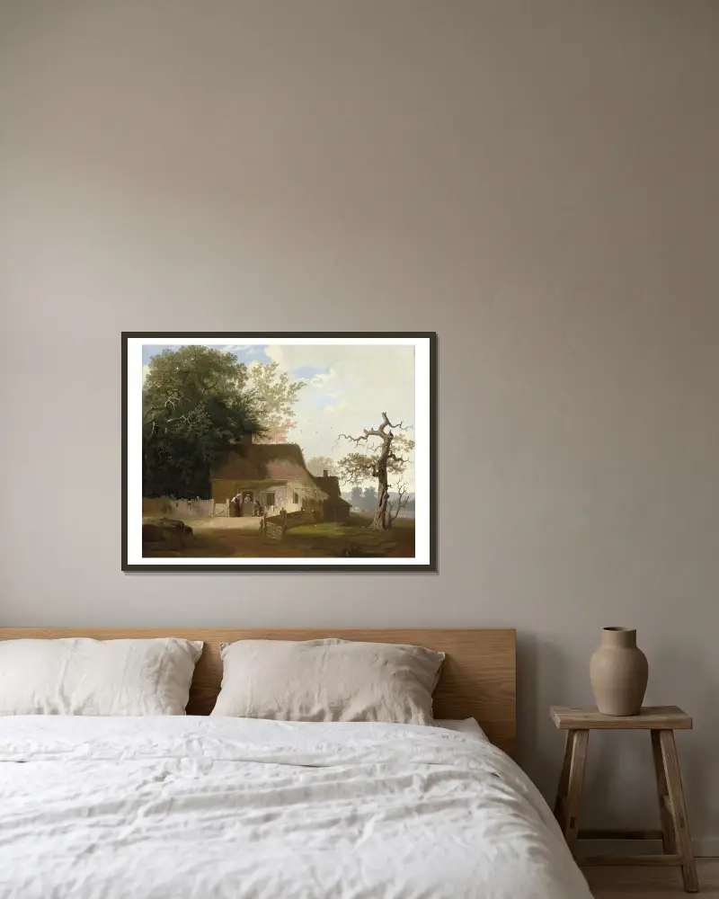 Venkovská scenérie, George Caleb Bingham v rámu na stěně