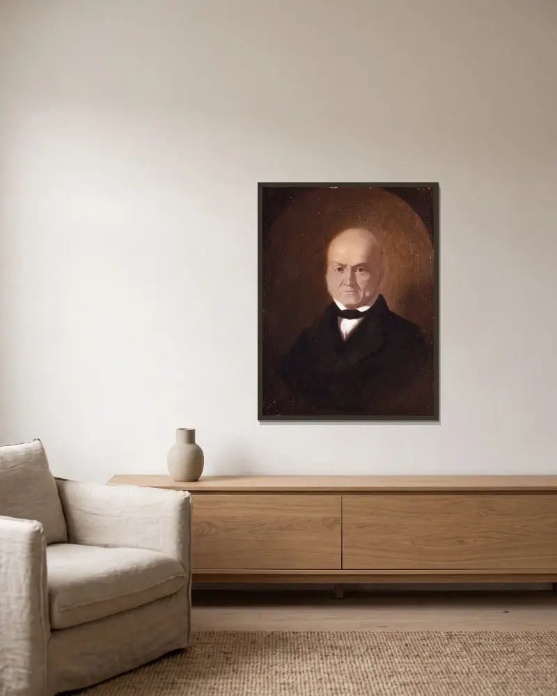 John Quincy Adams, 1850 von George Caleb Bingham gerahmt an einer Wand