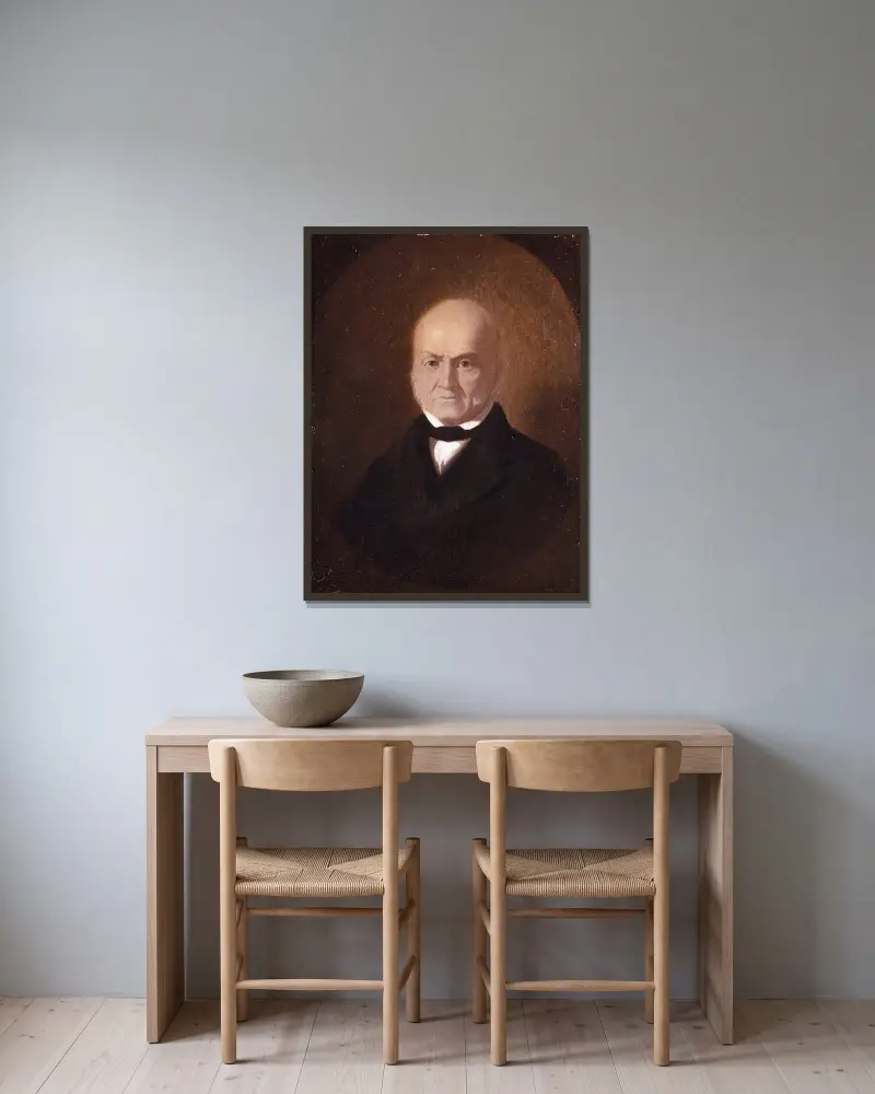 John Quincy Adams, 1850 von George Caleb Bingham gerahmt an einer Wand