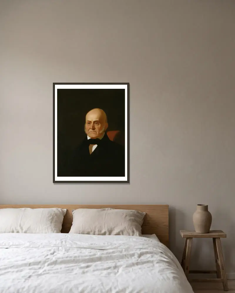 John Quincy Adams – Nr. 1 von George Caleb Bingham gerahmt an einer Wand