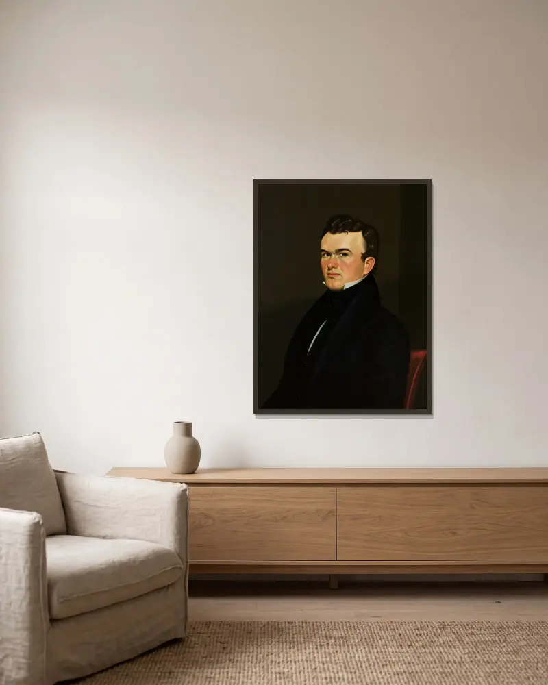 Autoportrét, George Caleb Bingham v rámu na stěně