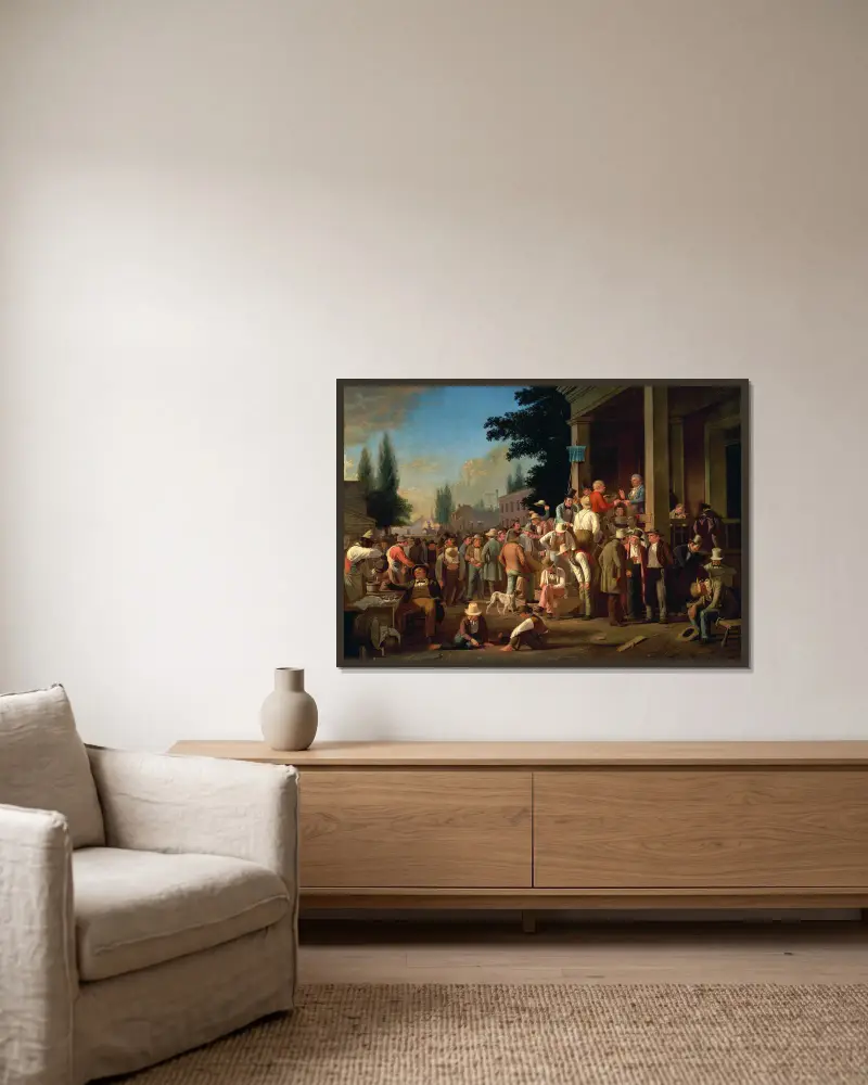 Volby v okrese, George Caleb Bingham v rámu na stěně