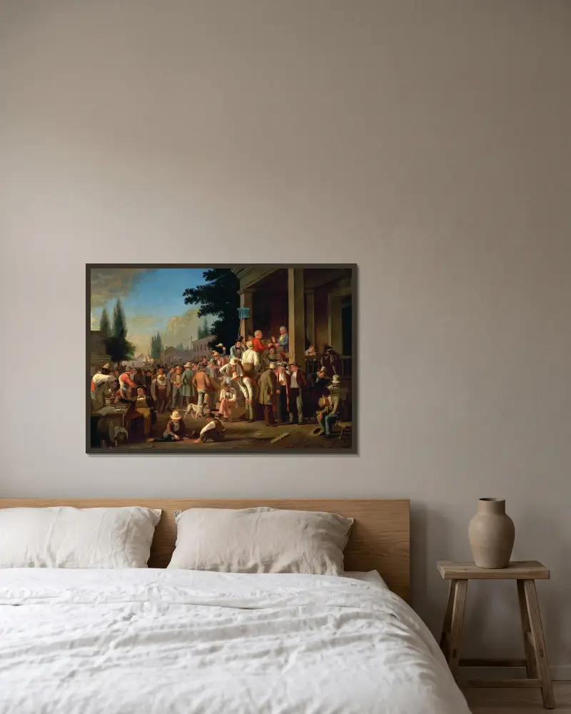 Volby v okrese, George Caleb Bingham v rámu na stěně