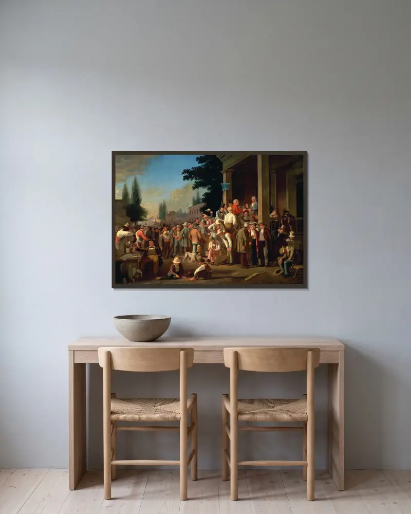 Volby v okrese, George Caleb Bingham v rámu na stěně