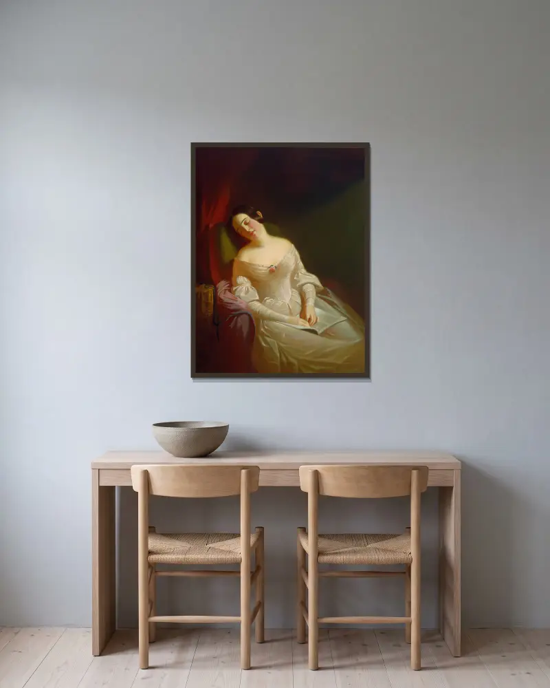 Die langweilige Geschichte von George Caleb Bingham gerahmt an einer Wand