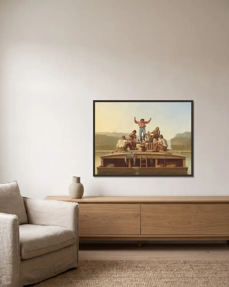 Veselí voraři, George Caleb Bingham v rámu na stěně