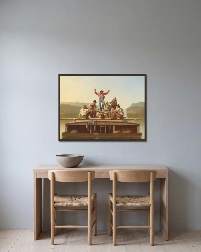 Veselí voraři, George Caleb Bingham v rámu na stěně