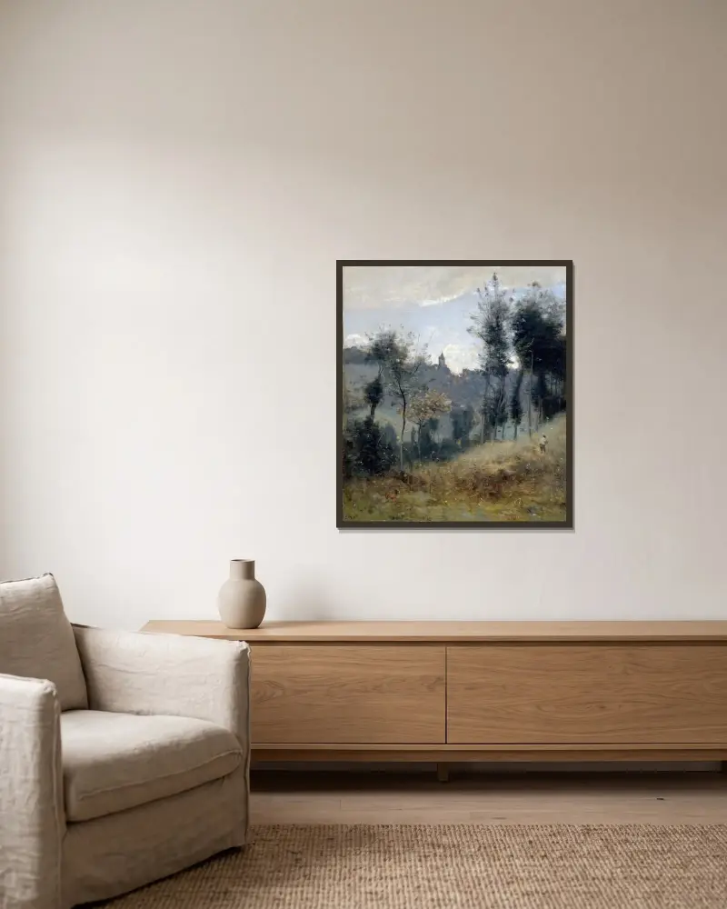 Canteleu, Jean-Baptiste-Camille Corot w ramie na ścianie