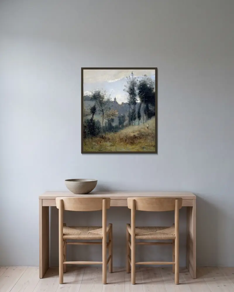 Canteleu, Jean-Baptiste-Camille Corot w ramie na ścianie