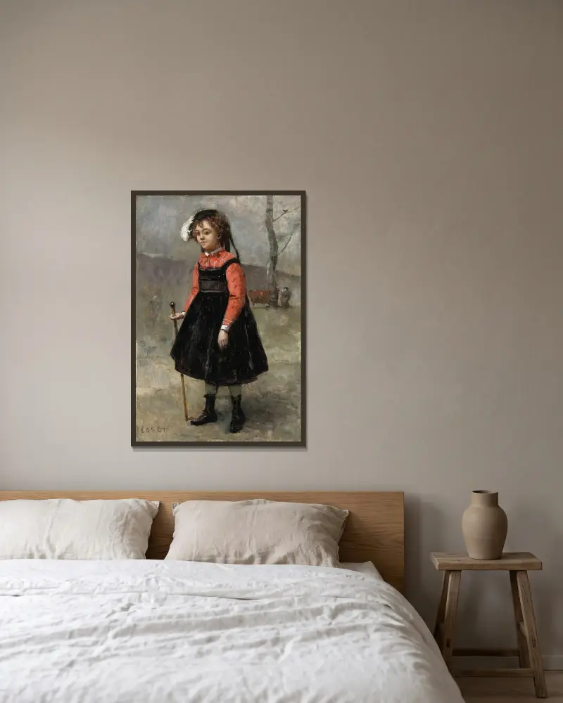 Malá straka, Jean-Baptiste-Camille Corot v rámu na stěně