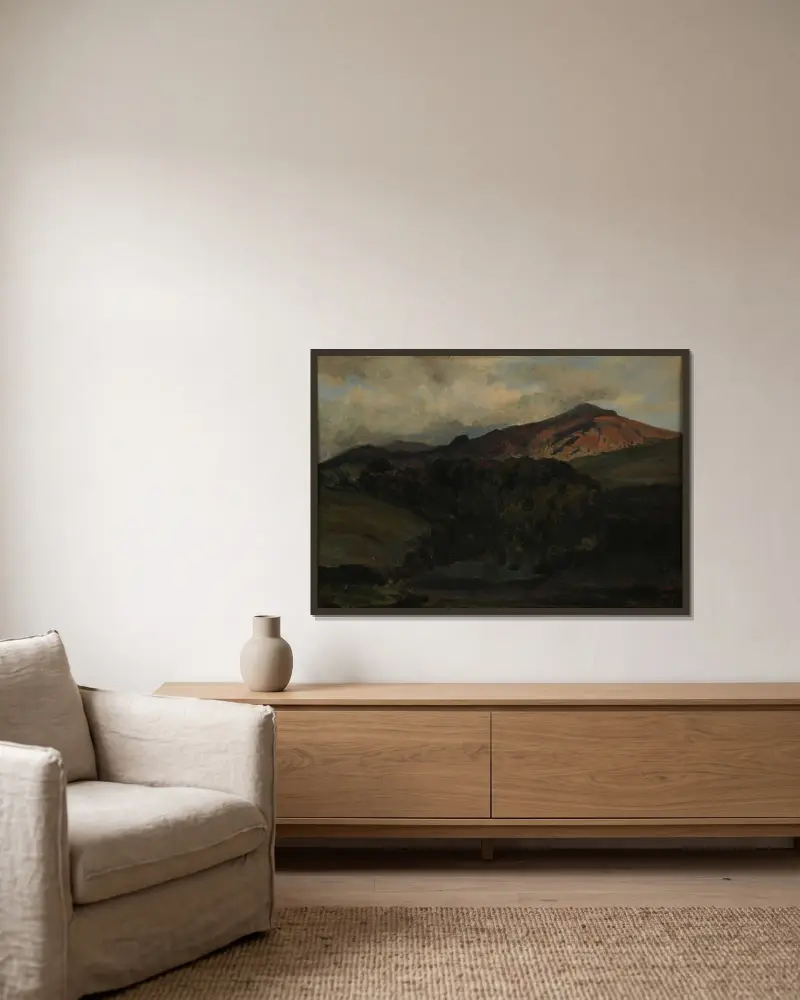Monte-Cavo, Jean-Baptiste-Camille Corot v rámu na stěně