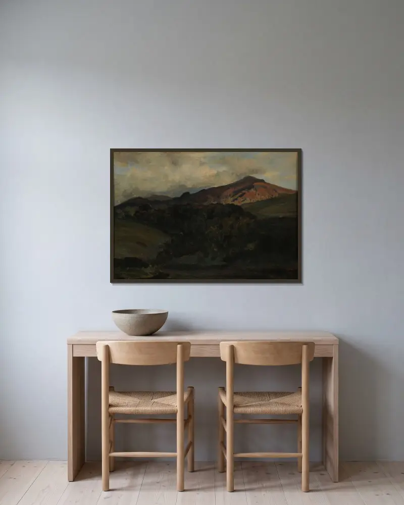 Monte-Cavo, Jean-Baptiste-Camille Corot v rámu na stěně