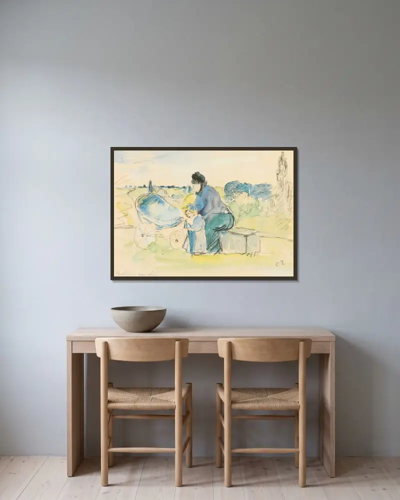 W parku, Camille Pissarro w ramie na ścianie