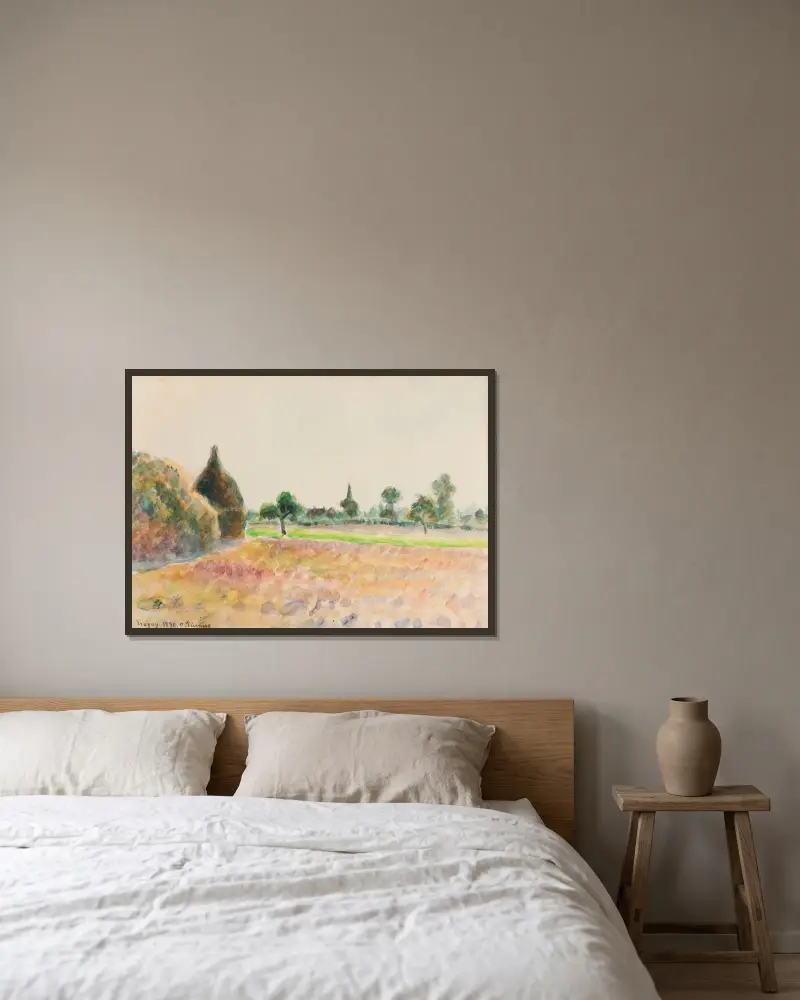 Éragny, Camille Pissarro w ramie na ścianie