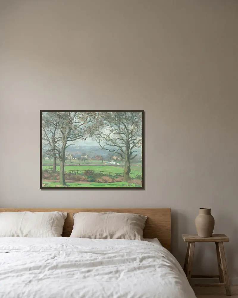 Near Sydenham Hill av Camille Pissarro inramad på en vägg