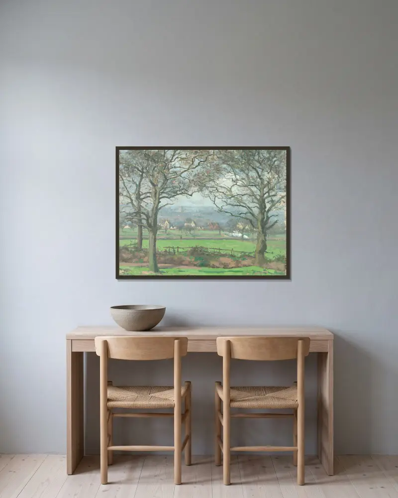 Near Sydenham Hill av Camille Pissarro inramad på en vägg