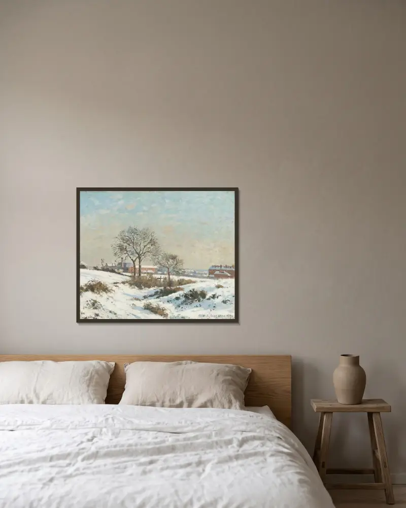 Snowy Landscape at South Norwood av Camille Pissarro inramad på en vägg