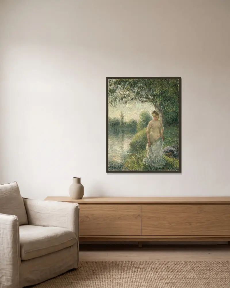 Koupající se, Camille Pissarro v rámu na stěně