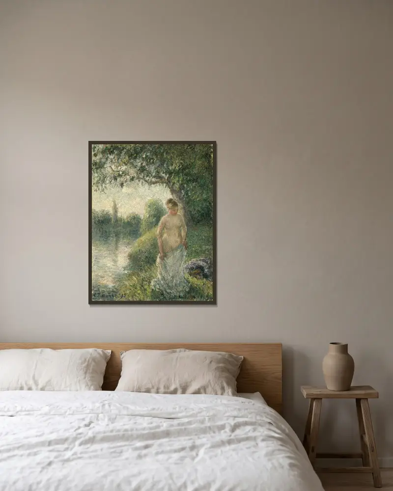 Koupající se, Camille Pissarro v rámu na stěně