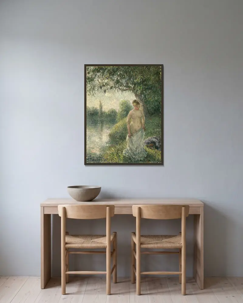 Koupající se, Camille Pissarro v rámu na stěně