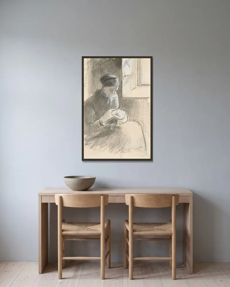 Cerowaczka, Camille Pissarro w ramie na ścianie