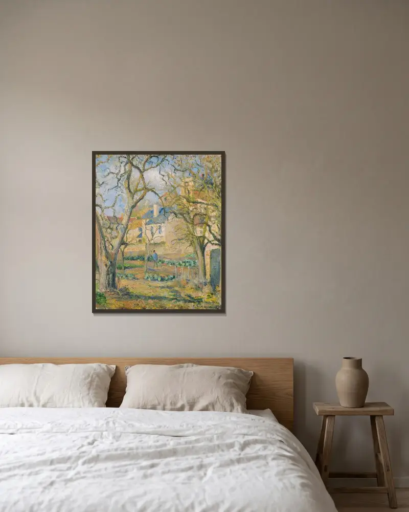 Der Küchengarten von Camille Pissarro gerahmt an einer Wand