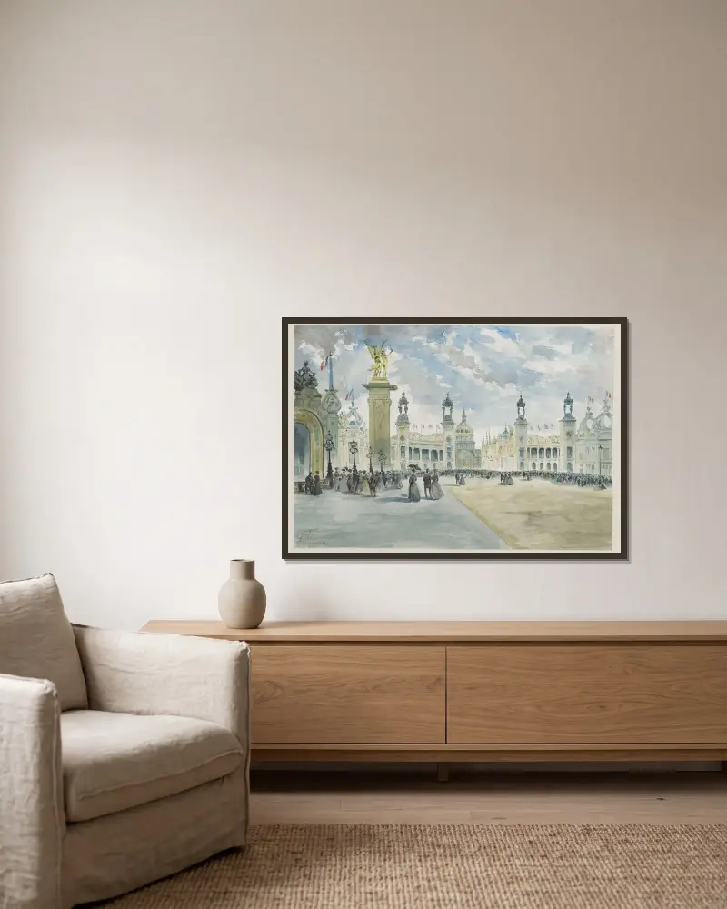 Esplanade des Invalides von Camille Piton gerahmt an einer Wand