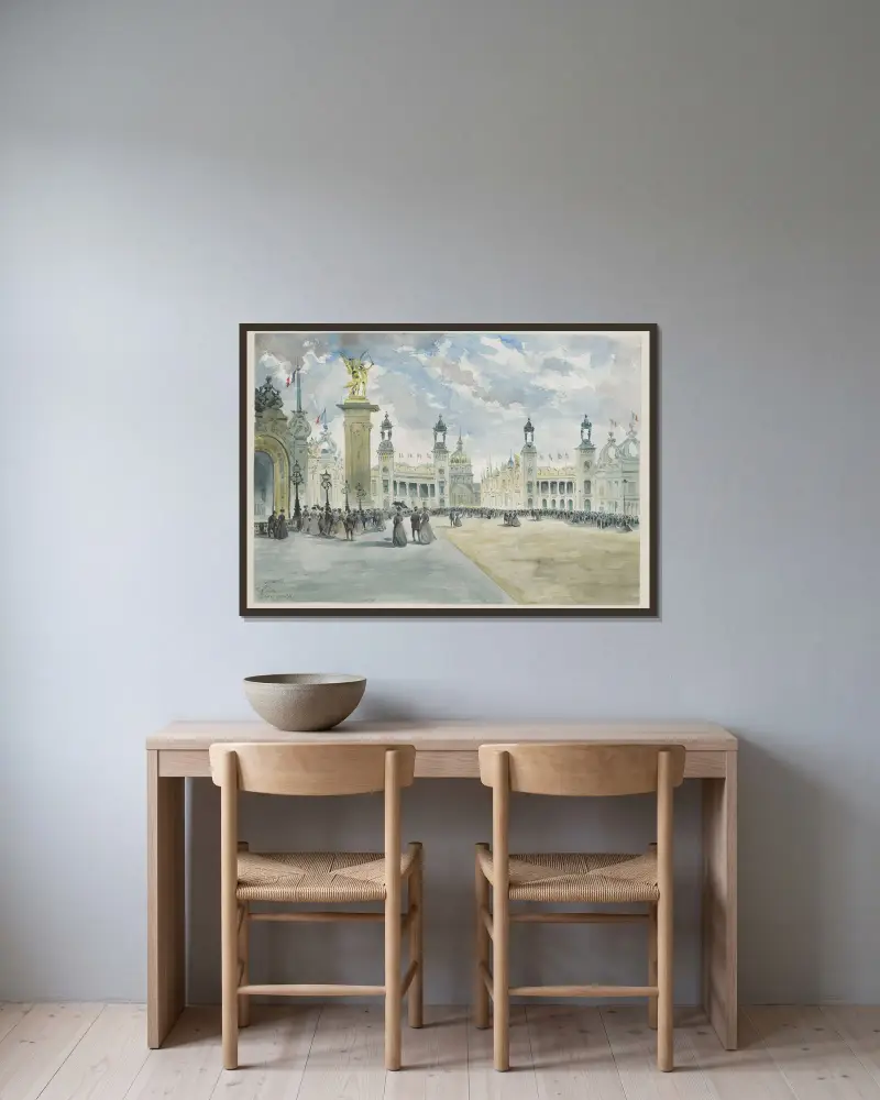 Esplanade des Invalides von Camille Piton gerahmt an einer Wand