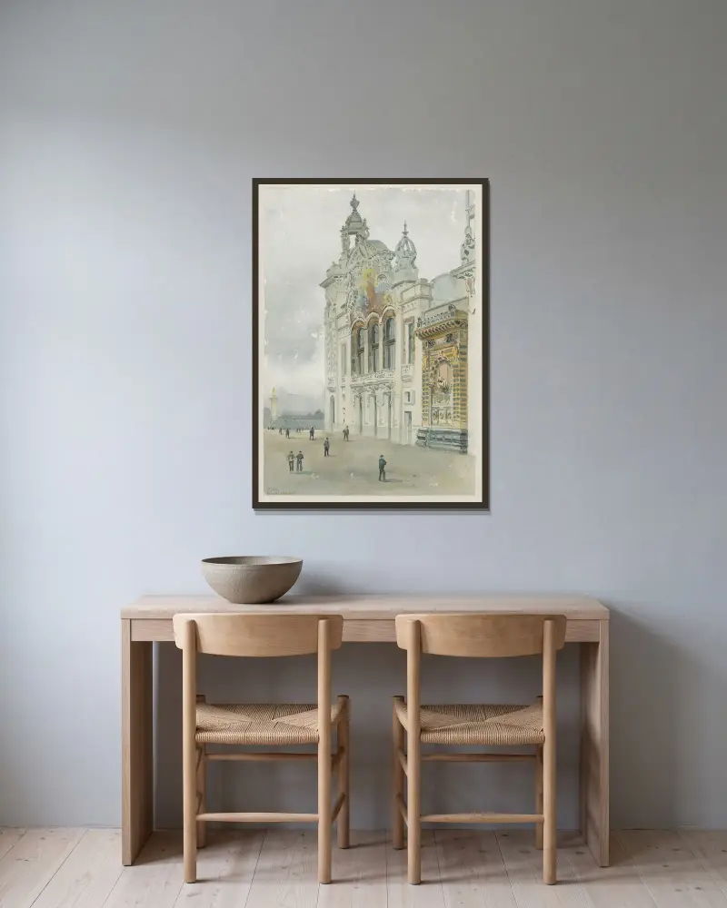 Manufacture de Sèvres av Camille Piton inramad på en vägg