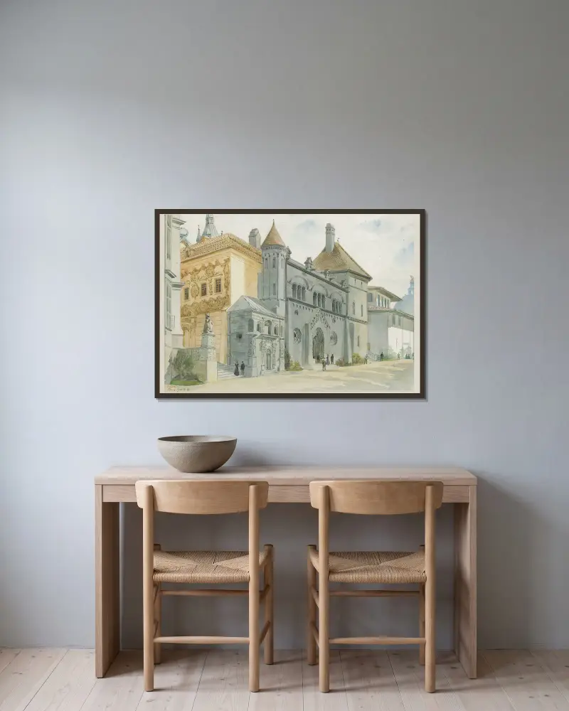Pavillon de la Hongrie av Camille Piton inramad på en vägg