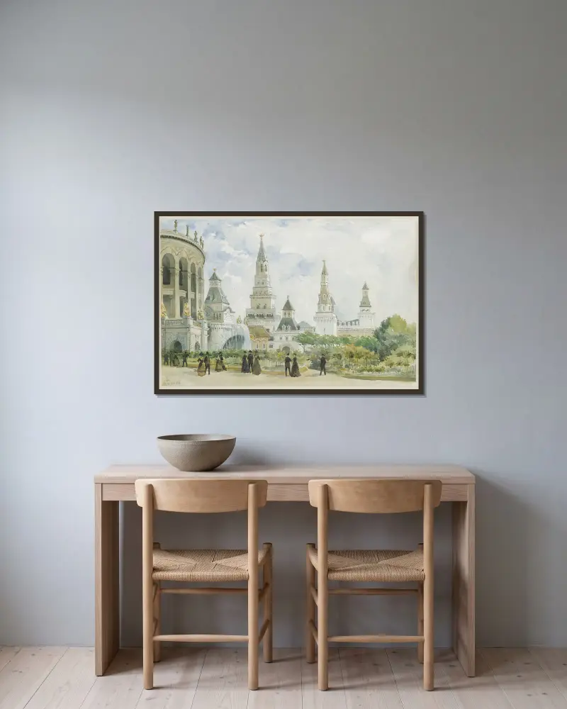 Pavillon de la Russie au Trocadéro av Camille Piton inramad på en vägg