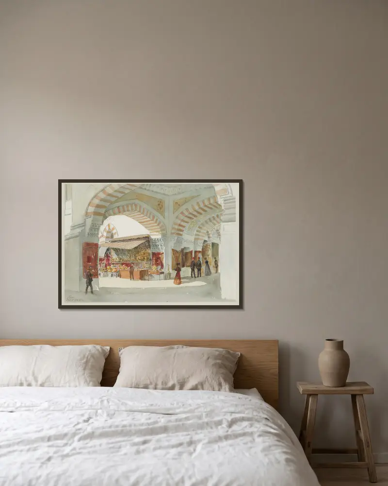 Pavillon de la Turquie av Camille Piton inramad på en vägg