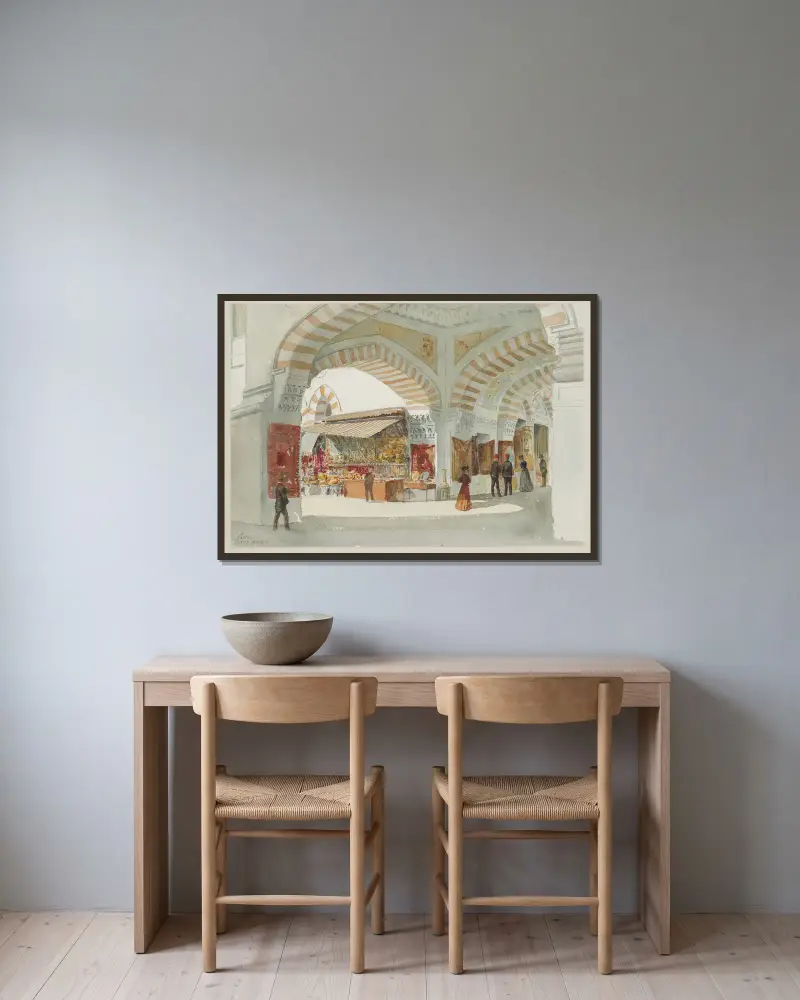 Pavillon de la Turquie av Camille Piton inramad på en vägg