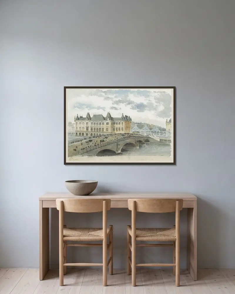 Pavillon de la ville de Paris av Camille Piton inramad på en vägg