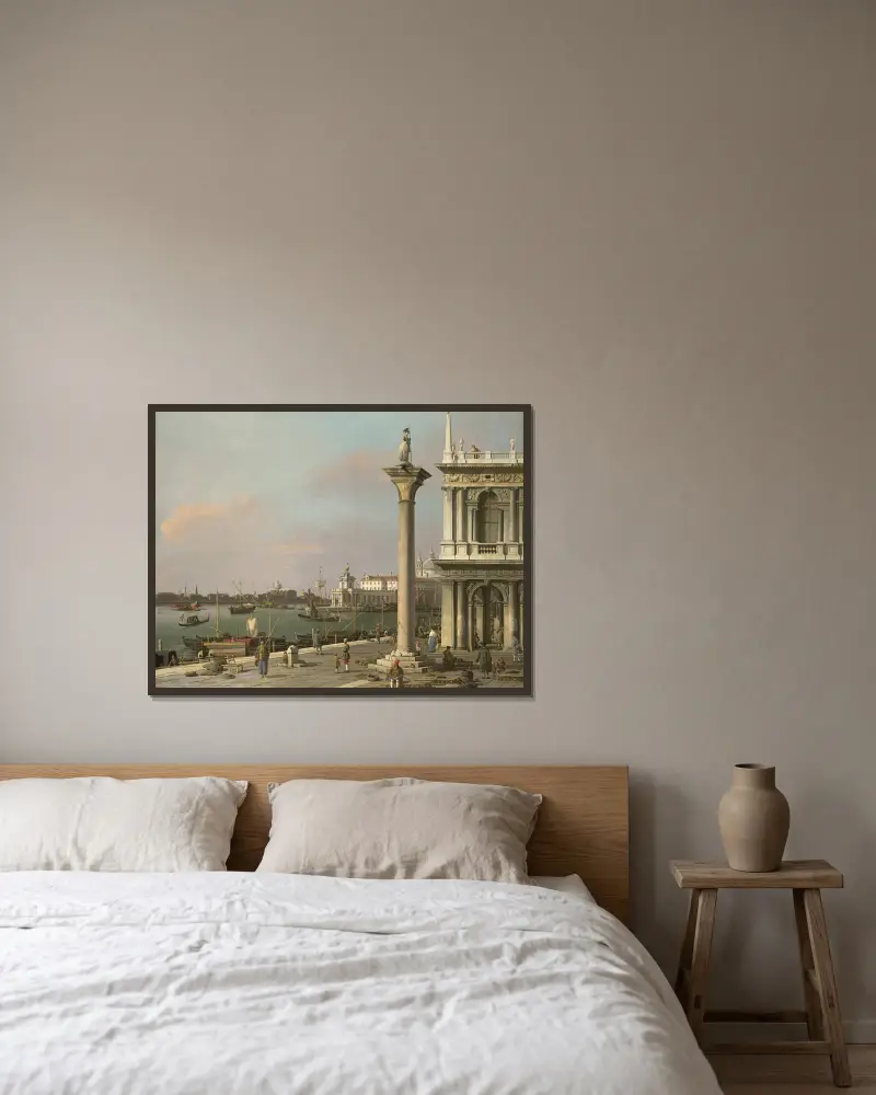 Bacino di S. Marco- From the Piazzetta av Canaletto inramad på en vägg