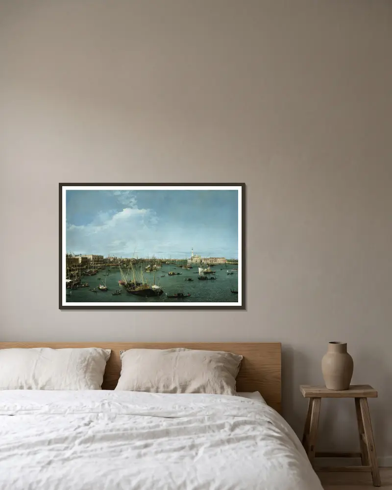Bacino di San Marco, Venice av Canaletto inramad på en vägg