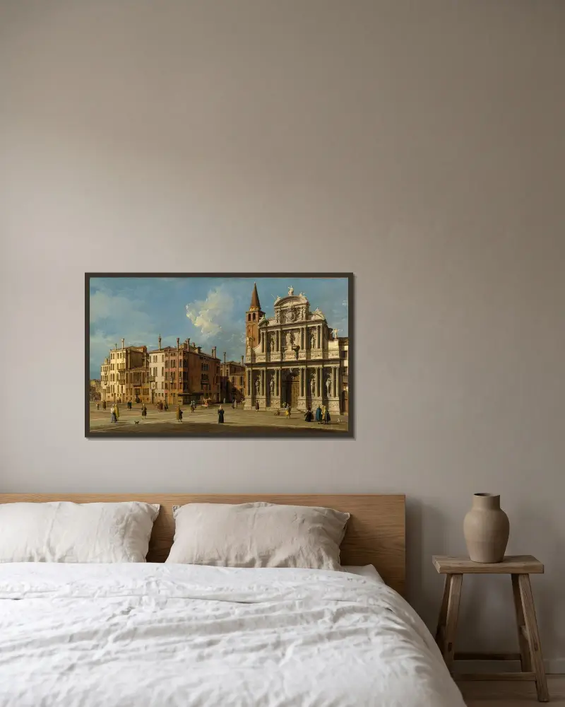 Campo Santa Maria Zobenigo, Venice av Canaletto inramad på en vägg