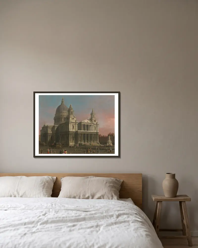 St. Paul's Cathedral von Canaletto gerahmt an einer Wand